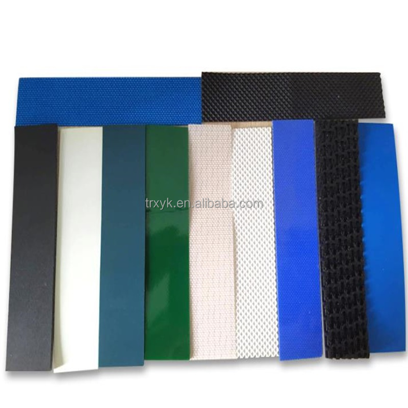 PVC 9.0mm green grass pattern PVC climbing conveyor belt