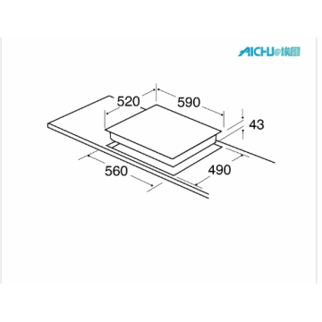 Designer Four Burner Gas Hob