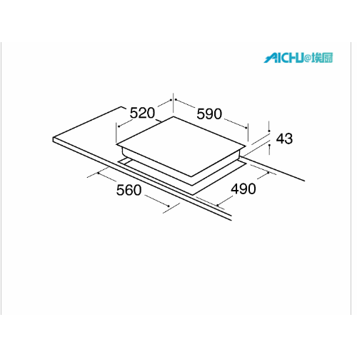 Diseñador Four Burner Gas Hob