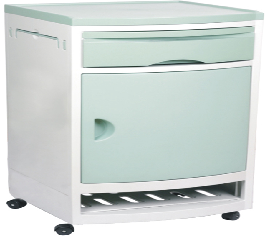 Plastic bedside cabinet for patient