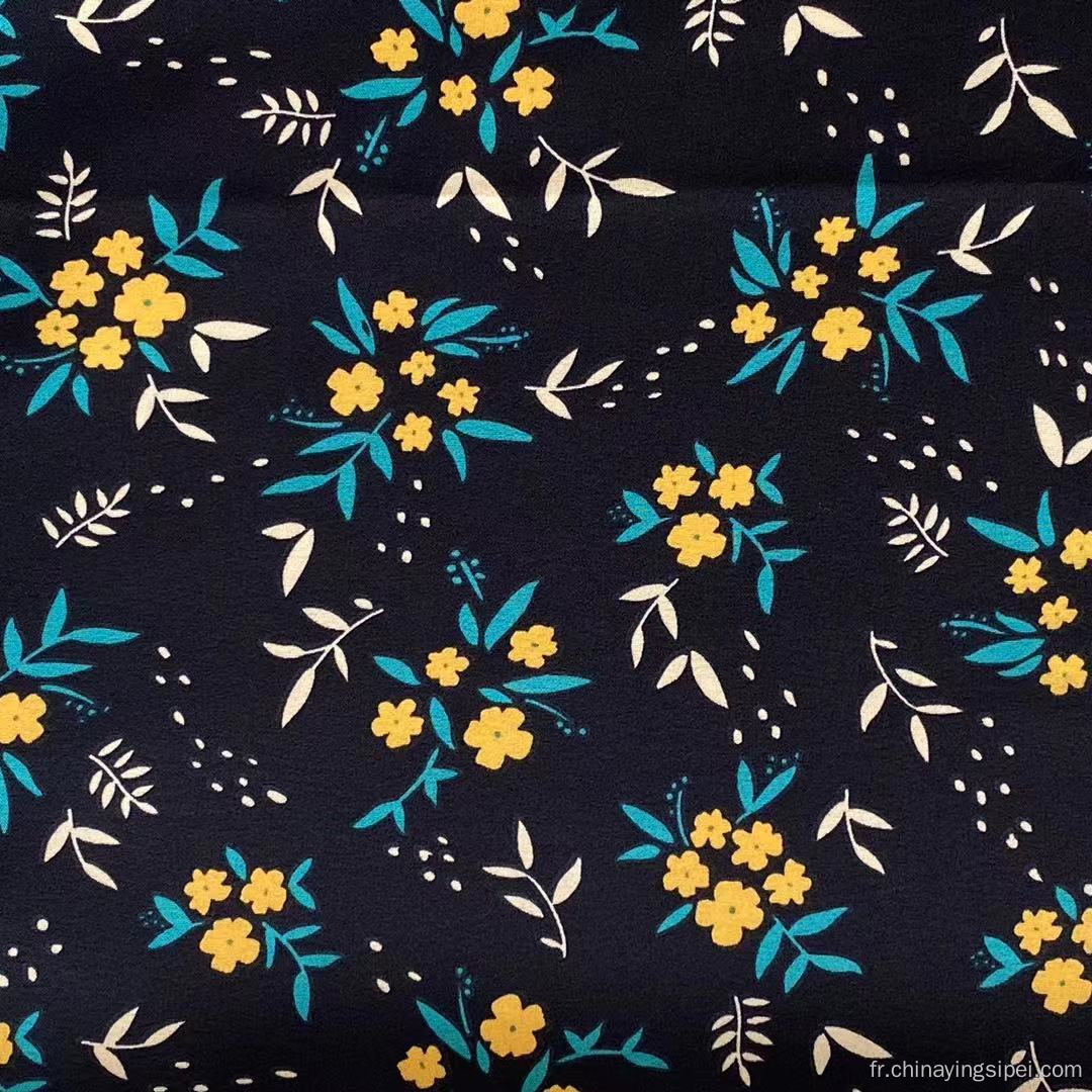 Impression de fleurs à 4 voies Stretch à 97% Polyester 3% Élastane Tissu