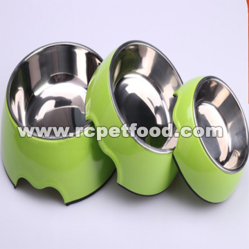 green feeder dog bowl