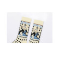 Pure cotton Japanese women's mid length socks