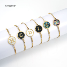 Stylish Women's Figaro Chain Bracelet with Initial Alphabet Charm: Explore Designs for 'M' and 'H'