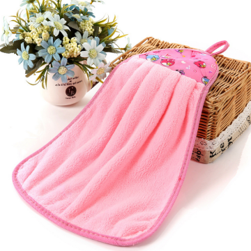 Microfiber Coral Fleece 100% Polyester  Hand Towels