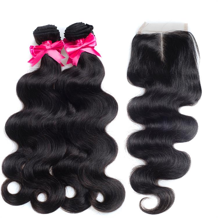 Usexy Free Sample Hair Bundles Virgin Malaysian Hair Body Wave Hair Bundles with Closure