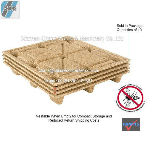 1200x800 euro recycled 4 way wood chip pallet tray