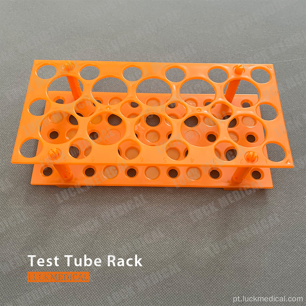 Rack de tubo de ensaio plástico