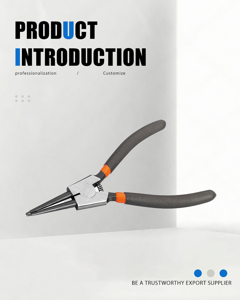انبر دایره ای مستقیم خارجی (CDV) External Straight Circlip Pliers(CDV)
