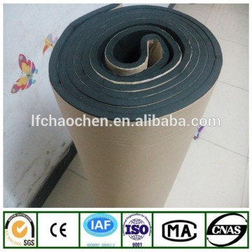 black thermal insulation rubber foam PVC thin sheet with adhesive backing