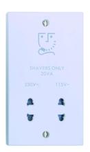 20 AMP Dual Voltage Shaver Socket