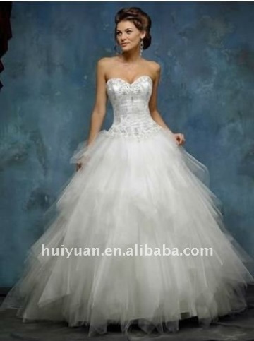 Designer Wedding Dresses Teffata Tule Strapless