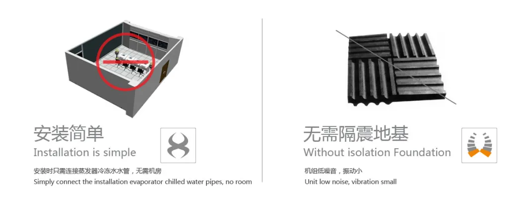 China R407c/ R410A/ R22 100rt Air Cooled Screw Industrial Water Chiller / Factory