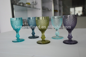 clear glass diamond mugs wine glass