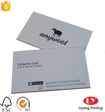 Custom thick business card with black printing