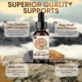 OEM Pure Himalayan Shilajit Resin Liquid Drops Huile Shilajit Resin avec 85 traces de minéraux et l&#39;acide fulvique Shilajit gouttes