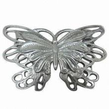 Butterfly-shaped belt buckle, antique stannum plated
