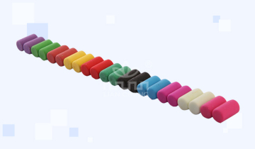 PE-004 colourful pencil eraser tip at pencil end