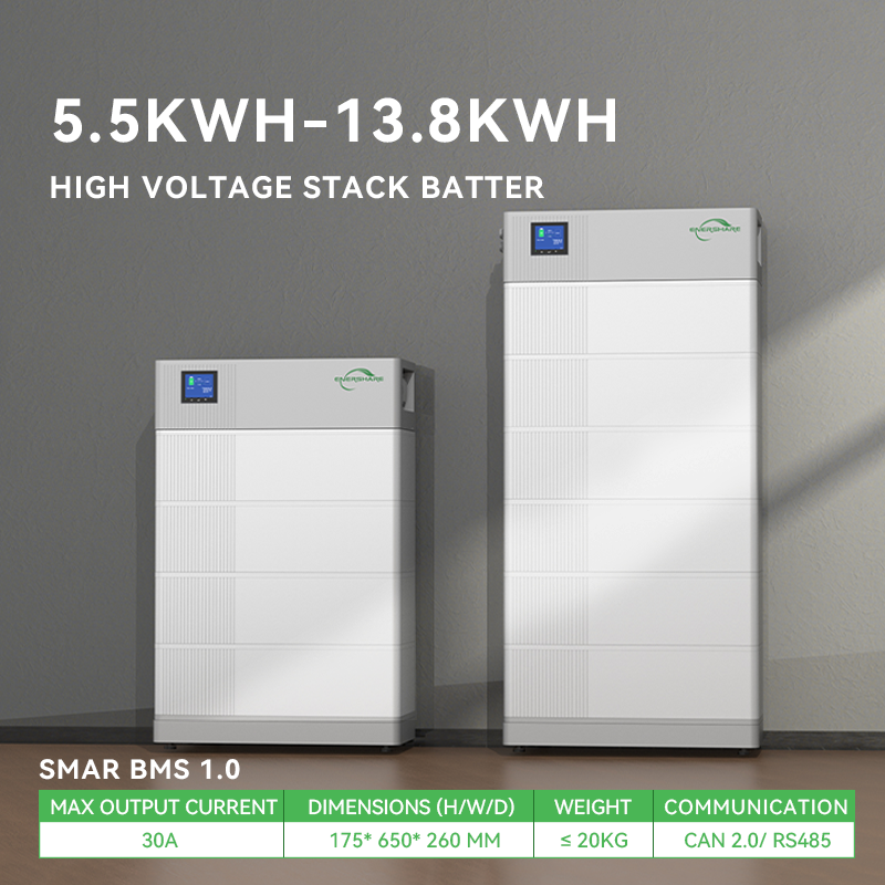 High voltage stackable battery