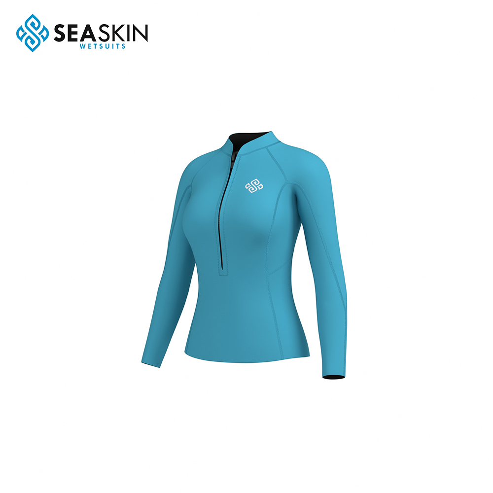 Chaqueta de traje de neopreno de piel de mar para surfear y remar