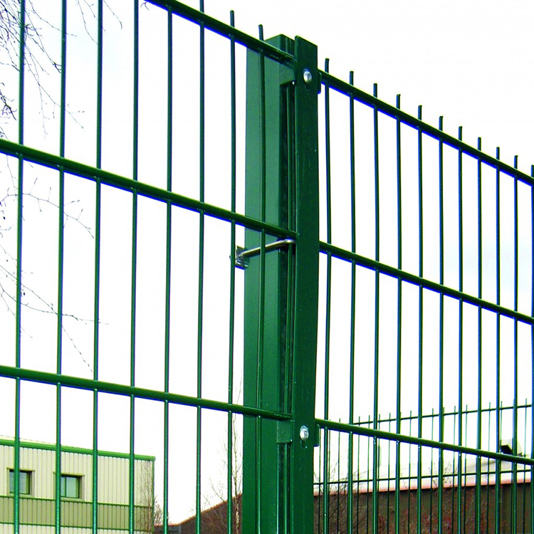 pvc coated welded double wire fence for residental