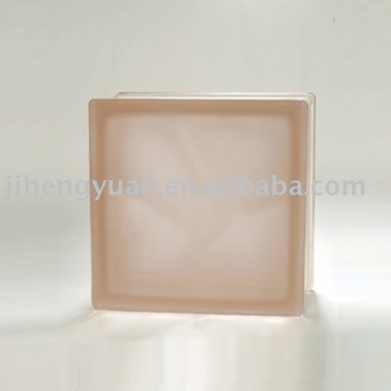 Acid pink cloudy glass block