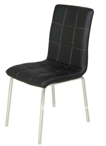 black leather kitchen chair