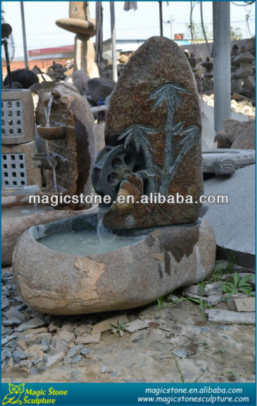 stone indoor waterfall