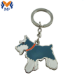 Metall anpassad logotyp hund nyckelring charm