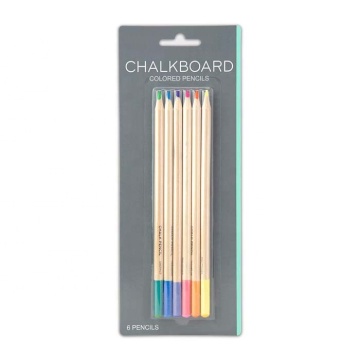Chalkboard 6 Pc Colored Chalk Pencil Set