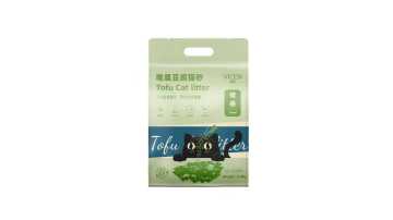 Green tea flavored tofu and cassava mixed cat litter