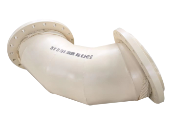 Wear-resistant lined ceramic elbow