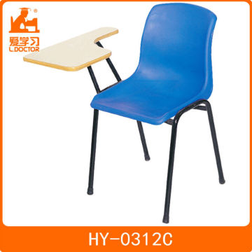 plastic school chair with writing board
