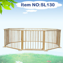Pine wooden baby playpen