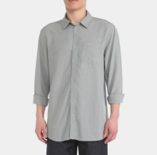 100% Linen Light Grey Shirt