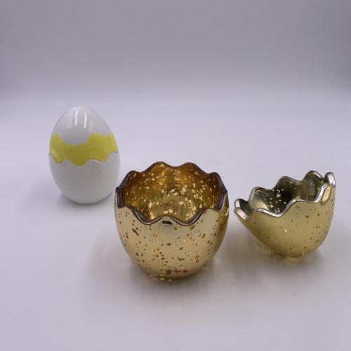 2020 Wholesale egg candle holder glass jar