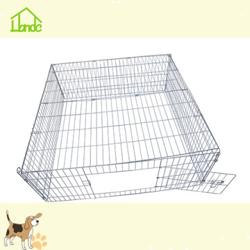 Foldable wire mesh rabbit cage