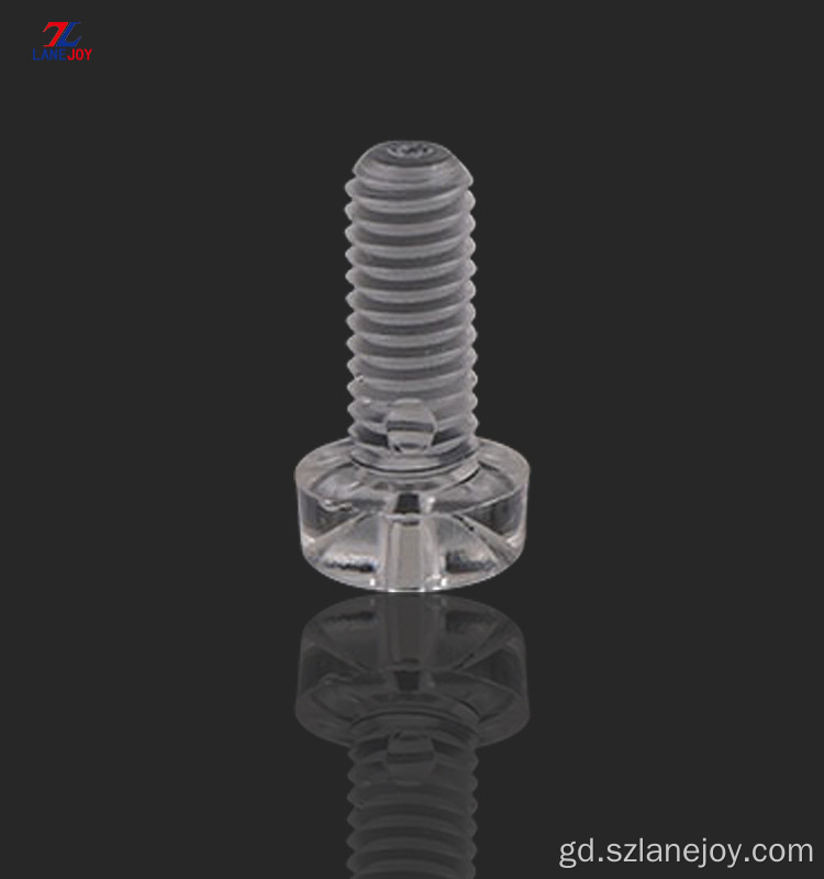 Sgriùr plastaig follaiseach Acrylic Screw