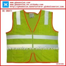 100%polyester safety mesh vest with multi-pocket,reflective vest mesh with Zipper,safety mesh vest