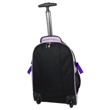 Purple Round Tube Trolley Travel Luggage