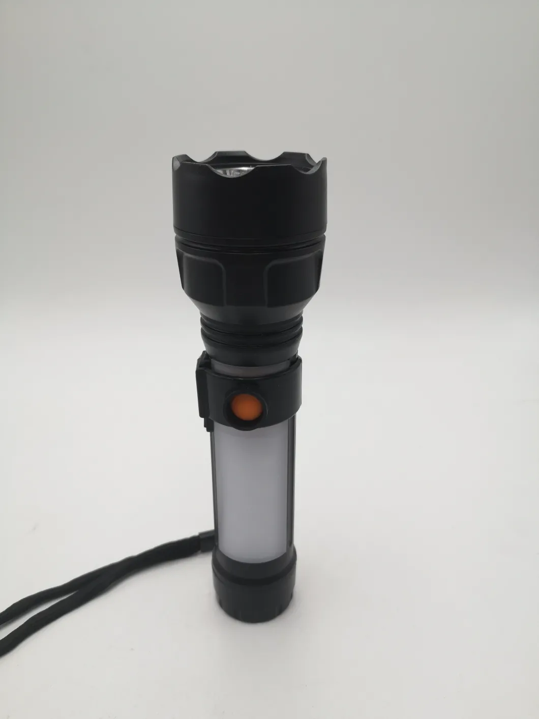 ABS Plastic Rechargeable Black LED Torch