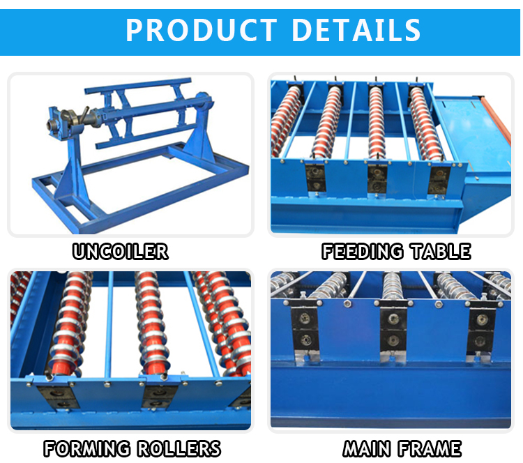 Zinc Roof Sheet Roll Forming Machine Wave Roof Tile Forming Machinery