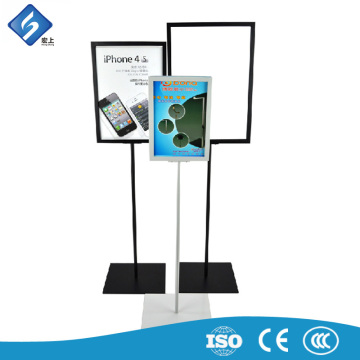 Simple Design Freestanding Advertising Poster Display Stand Clips