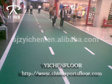 Indoor badminton flooring