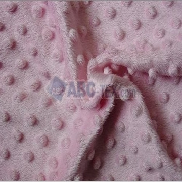 100% polyester dot minky fabric
