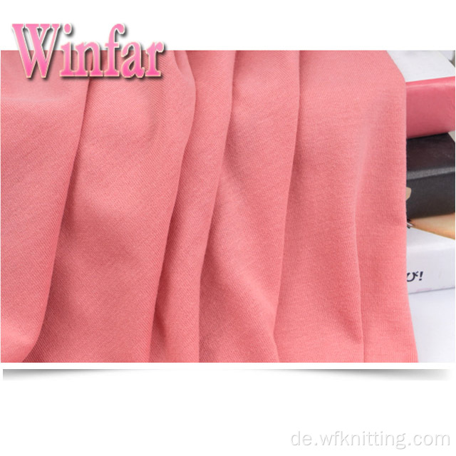 Single Jersey Plain Dye Strick Spandex Polyester Stoff