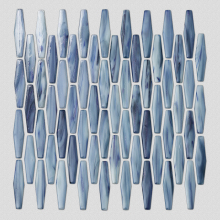 Luxury Blues Mosaic Backsplash Wall Decor Glossy Tiles