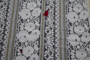 Nylon Cotton Rayon Metallic Lace Fabric