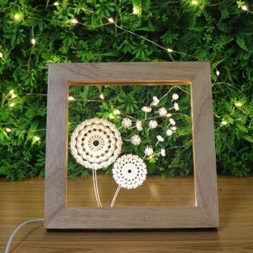 Customized 3D Photo Frame Night Light - Wooden LED Acrylic Mood Lamp for Baby Room