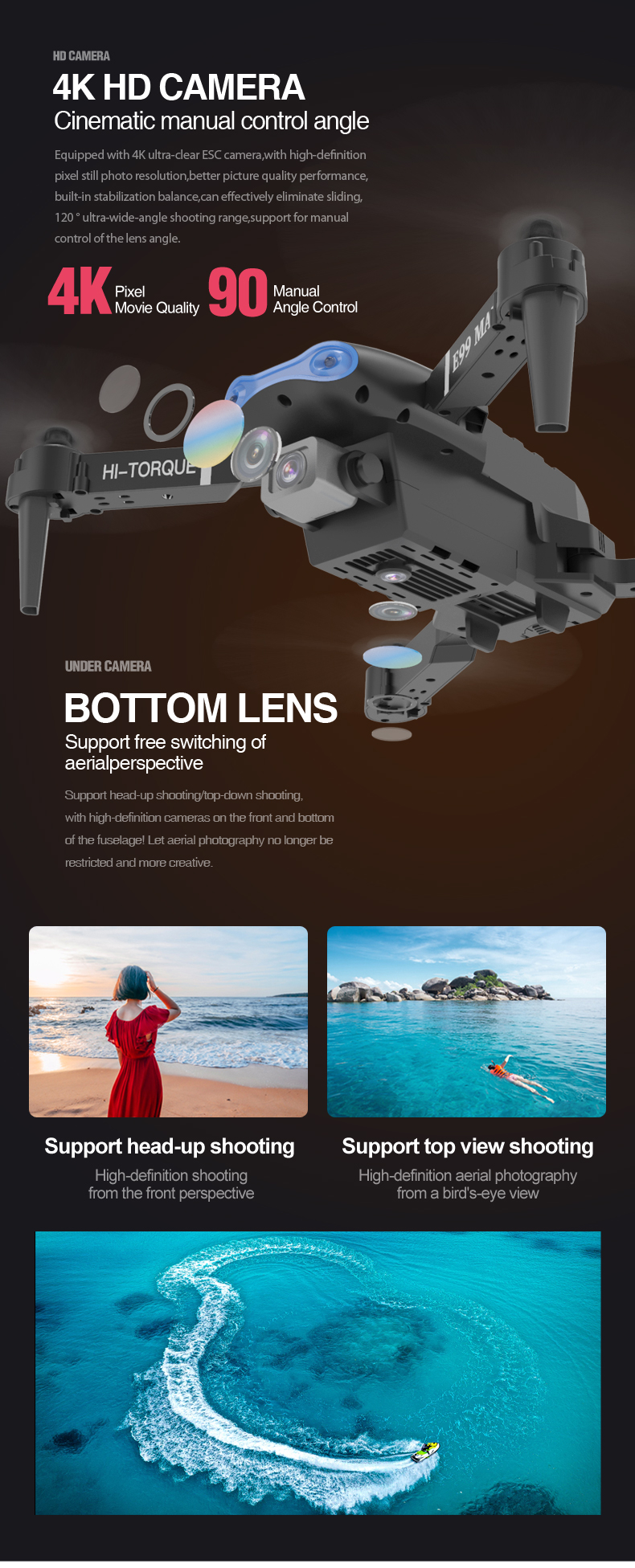 NEW E99 MAX 4K 1080P HD Dual Camera With WiFi FPV Altitude Hold Mode Profesional Helicopter Foldable Quadcopter